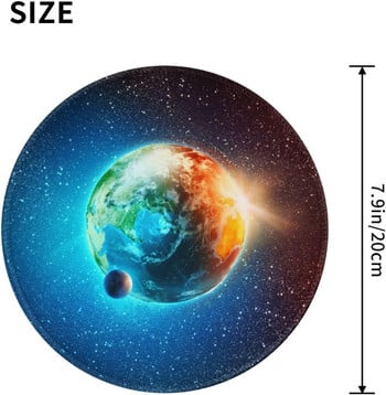Planet Galaxy Space Кръгла игрална подложка за мишка за безжична мишка Подложки за мишка Неплъзгаща се гумена подложка за мишка за офис лаптоп 8\