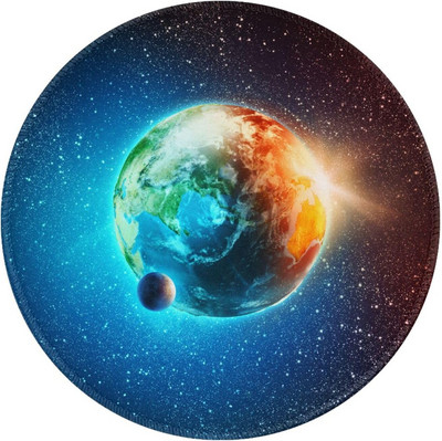 Planet Galaxy Space Round Gaming egérpad vezeték nélküli egér egérpadokhoz csúszásmentes gumi egéralátét irodai laptopokhoz 8"X8" hüvelykes