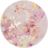 Egérpad varrott szélű egéralátéttel, vízálló, csúszásmentes gumi alappal, kerek egérpad, 7,9 × 7,9 × 0,12 hüvelyk, rózsaszín arany absztrakt