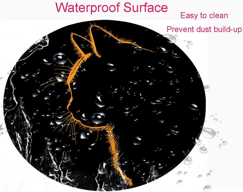 Kerek egérpad állati egéralátét, vízálló, kör alakú kis egérpad csúszásmentes, gumi bázisú egérpad irodai otthoni laptopokhoz