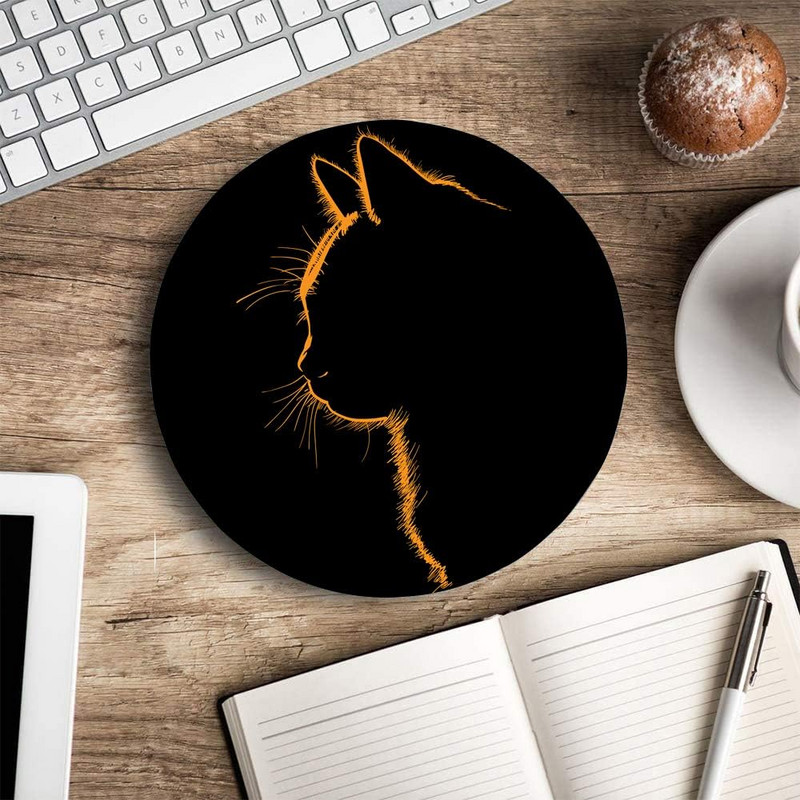 Kerek egérpad állati egéralátét, vízálló, kör alakú kis egérpad csúszásmentes, gumi bázisú egérpad irodai otthoni laptopokhoz