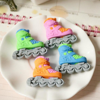 1 τμχ Kawaii Eraser Cute Rubber Skates Γόμα μολυβιών Δημιουργικά Αστεία Αξεσουάρ Χαρτικά Σχολικά είδη γραφείου