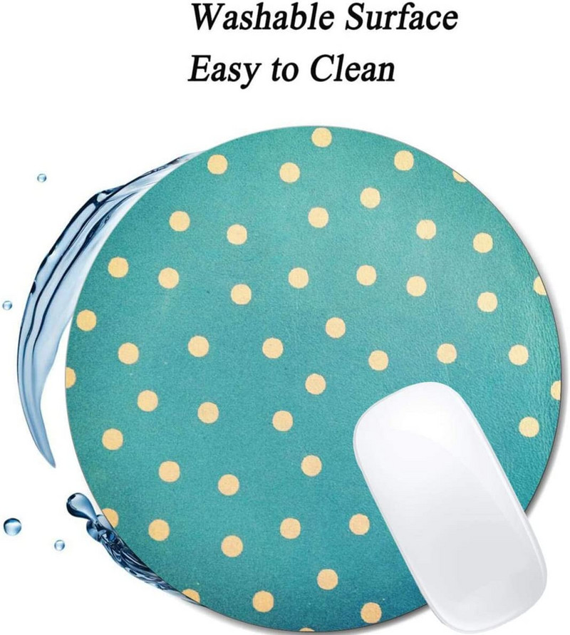 Arany pöttyös egérpad kerek, csúszásmentes gumi egérpad Laptop Irodai számítógép dekoráció Aranyos asztali kiegészítő Design egérpad