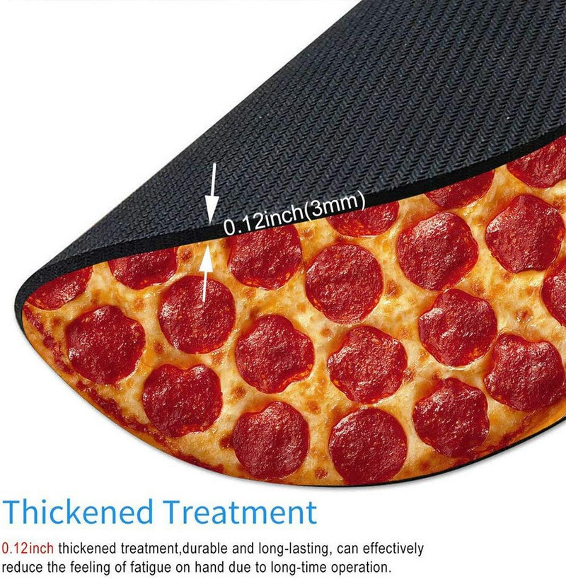 Kör egérpad Egérpad Munkatárs tanár ajándék Sajtos Pepperoni Pizza Egérpad otthoni laptophoz 7,9 x 7,9 hüvelykes