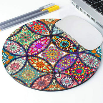 Vintage Mouse Pad Στρογγυλό Mandala Mouse Mat Χαριτωμένο Mouse Pad Mouse Pad Προσαρμοσμένο στρογγυλό αντιολισθητικό ελαστικό mousepad 7,9 ιντσών