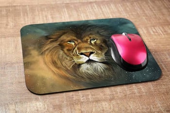 Lion Mousepad The King of Forest-Lion Head Mouse Pad Mouse Mat for Computer Desk Laptop Office 9.5 X 7.9 Inch Неплъзгаща се гума