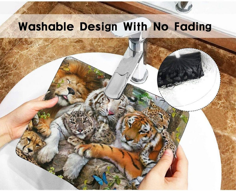 Wildlife Mouse Pad Gaming Nagy egérpad csúszásmentes gumitalppal, varrott éllel számítógépekhez Laptop asztal 10x12 hüvelykes