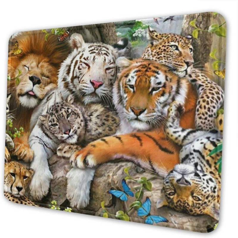 Wildlife Mouse Pad Gaming Nagy egérpad csúszásmentes gumitalppal, varrott éllel számítógépekhez Laptop asztal 10x12 hüvelykes