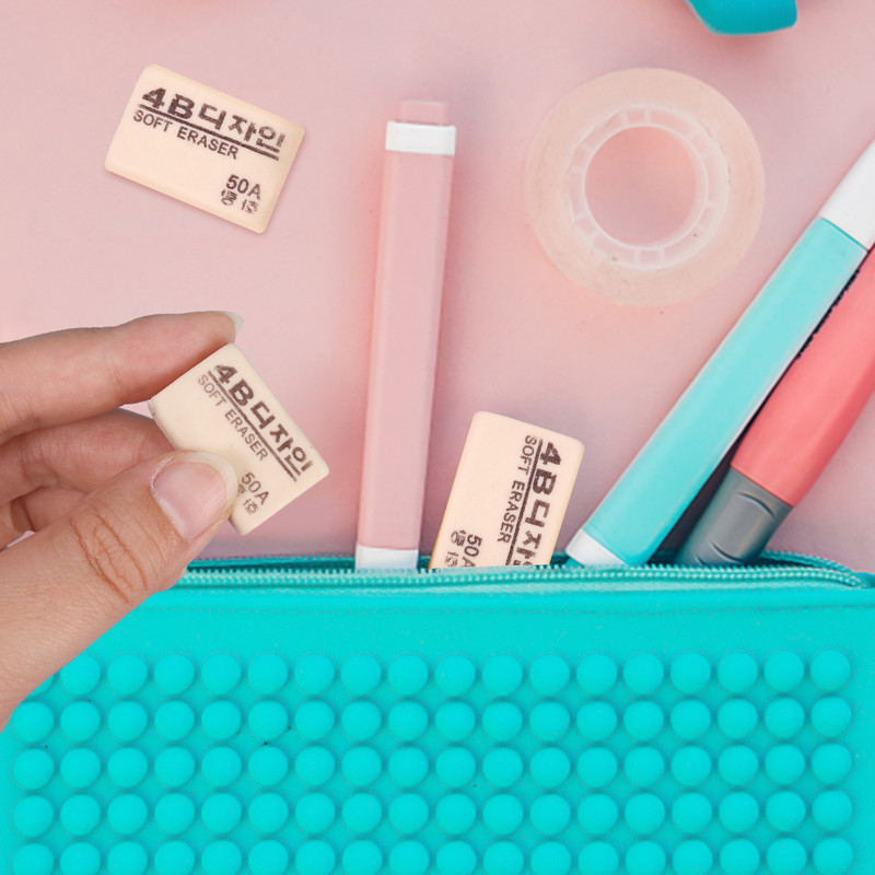 Kvaliteetne 10/1 tk 4B kustutuskumm, pehmest kummist kontoritarvete koolitarbed korrigeerivad kustutuskummid lastele selge joonistuspliiatsi komplekt