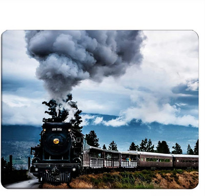 Train Gaming Mousepad Cool Steam Train Régi jármű Egérpad Egérmatrac számítógépes Laptop Office 9,5 x 7,9 hüvelykes csúszásmentes gumi