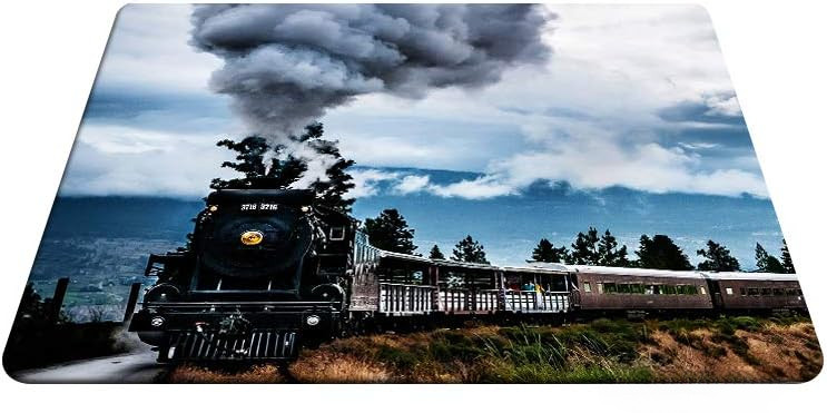Train Gaming Mousepad Cool Steam Train Régi jármű Egérpad Egérmatrac számítógépes Laptop Office 9,5 x 7,9 hüvelykes csúszásmentes gumi