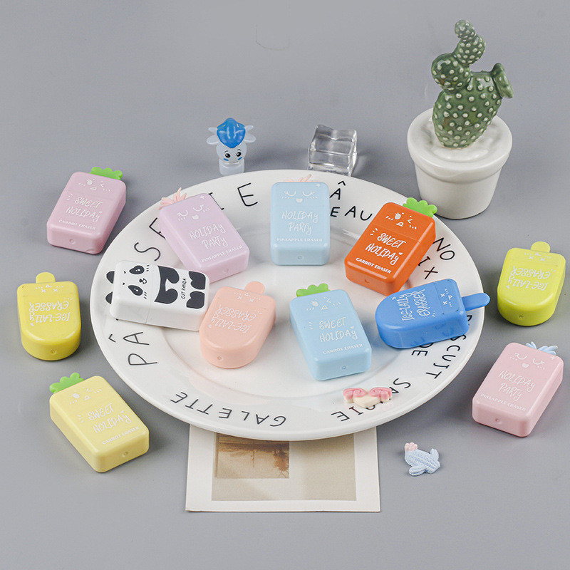 1 részes Lytwtw rajzfilm Aranyos Kawaii Fruit gumi radír gyerekeknek Újdonság Irodaszerek Irodai Iskolaszerek