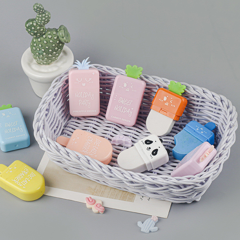 1 részes Lytwtw rajzfilm Aranyos Kawaii Fruit gumi radír gyerekeknek Újdonság Irodaszerek Irodai Iskolaszerek