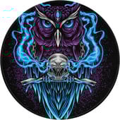 Boszorkánykoponya kerek egérpad Boszorkány pogány csúszásmentes gumi egérszőnyeg számítógépes asztali játékhoz laptop irodai munkához otthoni ajándékok