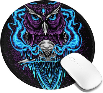 Witchcraft Skull Στρογγυλό Mouse Pad Witch Pagan Αντιολισθητικό ελαστικό ποντίκι για επιτραπέζιο υπολογιστή gaming Laptop γραφείου Δώρα για το σπίτι