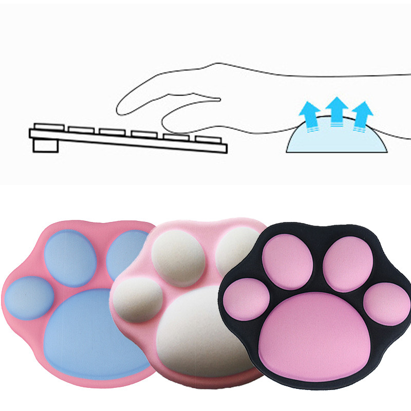 Puha, kényelmes autós mancs alakú csuklótámasz egérpad Csuklótámasztó párnák Irodai kiegészítők asztali játékokhoz egérpad Laptop egérpad