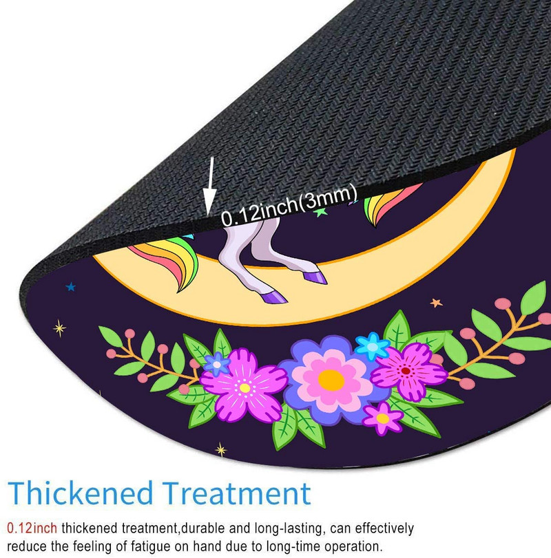 Aranyos Ló kerek egérpad játékhoz egéralátét Vízálló, kör alakú egérpad csúszásmentes gumialap 7,9x0,12 hüvelykes