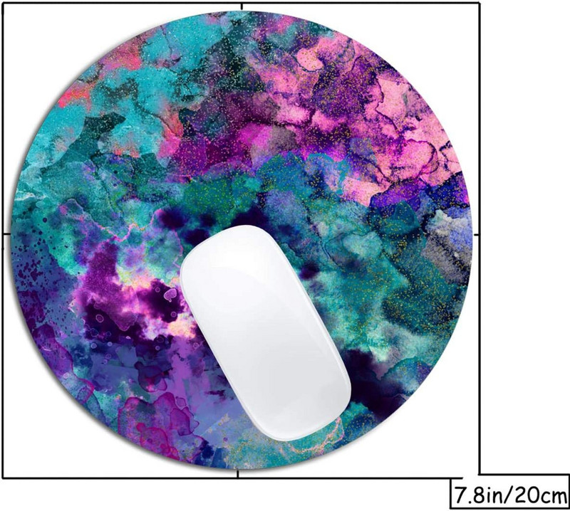 Tintás akvarell festés egérpad kerek, csúszásmentes gumi egérpad laptop irodai számítógép dekoráció aranyos asztali kivitelű egérpad