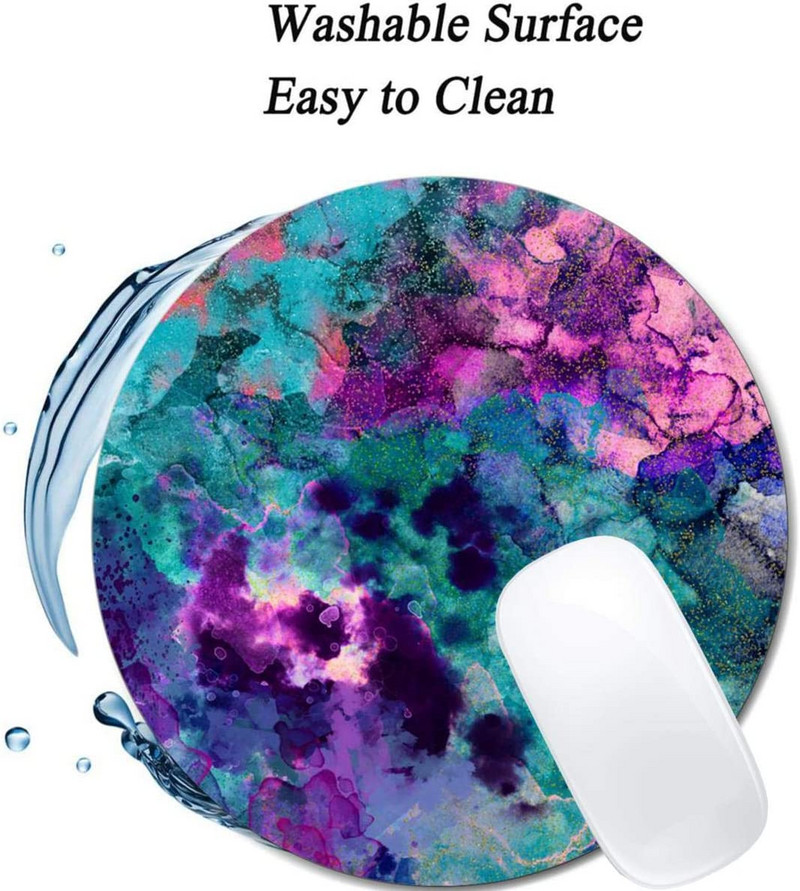 Tintás akvarell festés egérpad kerek, csúszásmentes gumi egérpad laptop irodai számítógép dekoráció aranyos asztali kivitelű egérpad