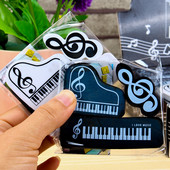 3db/szett Puha gumi radír zongora jegyzetek ceruza radír Újdonság tartós ceruza radír diák írószerek gyerekeknek ajándékok