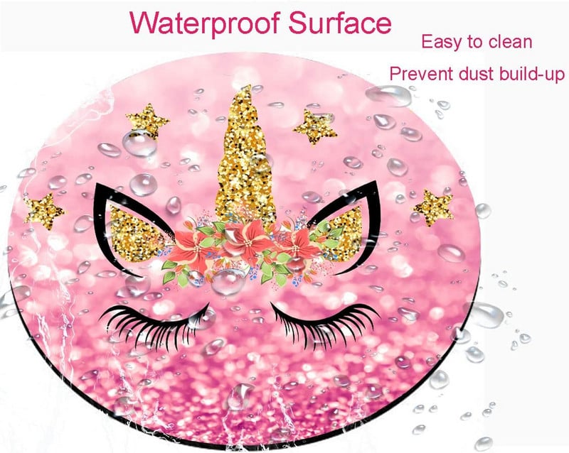 Ló egérpad kerek egérpad játékhoz egéralátét Vízálló, kör alakú egérpad, csúszásmentes gumialap 7,9x0,12 hüvelykes