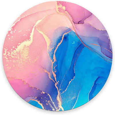 Colorful Marble3 Mouse Pad rotund Covoraș drăguț pentru gaming Mousepads, rezistent la apă, anti-alunecare, cu bază de cauciuc, 7,9 x 0,12 inci