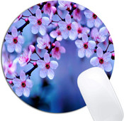 Gyönyörű virágok egérpad kerek, csúszásmentes gumi egérpad laptop irodai számítógép dekoráció aranyos asztali kivitelű egérpad
