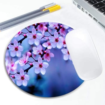 Υπέροχα λουλούδια Mousepad Στρογγυλό αντιολισθητικό ελαστικό mousepad Διακοσμητικό φορητού υπολογιστή γραφείου Χαριτωμένο σχέδιο γραφείου Mousepad