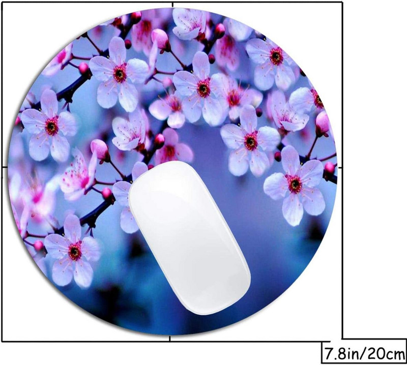 Gyönyörű virágok egérpad kerek, csúszásmentes gumi egérpad laptop irodai számítógép dekoráció aranyos asztali kivitelű egérpad