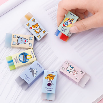 Ellen Brook 1 PCS Cartoon Cute Kawaii Astronaut Animals Rubber Mini Eraser Set for Kids Graphics School Προμήθειες γραφείου