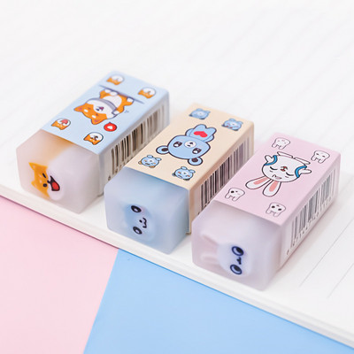 Ellen Brook 1 PCS Cartoon Cute Kawaii Astronaut Animals Rubber Mini Eraser Set for Kids Graphics School Προμήθειες γραφείου