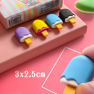 1 tk Kawaii jäätisesõõrikud pulgakomm, eemaldatav kummikustutuskumm lastele kingituste parandamise tööriist kooli kirjatarbed loominguline kingitus