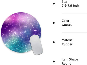 Кръгла подложка за мишка Magic Space Cosmic Constellation Custom Starry Constellation Circular Mouse Pads for Computers Laptop