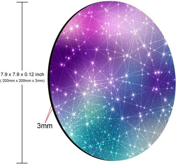 Кръгла подложка за мишка Magic Space Cosmic Constellation Custom Starry Constellation Circular Mouse Pads for Computers Laptop