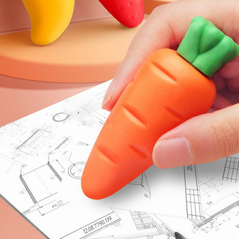 Big Mac Fruit Carrot Eraser Cute Eraser Clean and Traceless Student Chip Rubber Creative Stationery Craft Storage