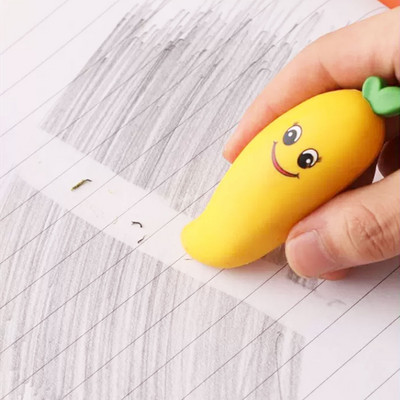 Big Mac Fruit sárgarépa radír Aranyos radír Tiszta és nyomtalan diákchip gumi kreatív levélpapír kézműves tároló