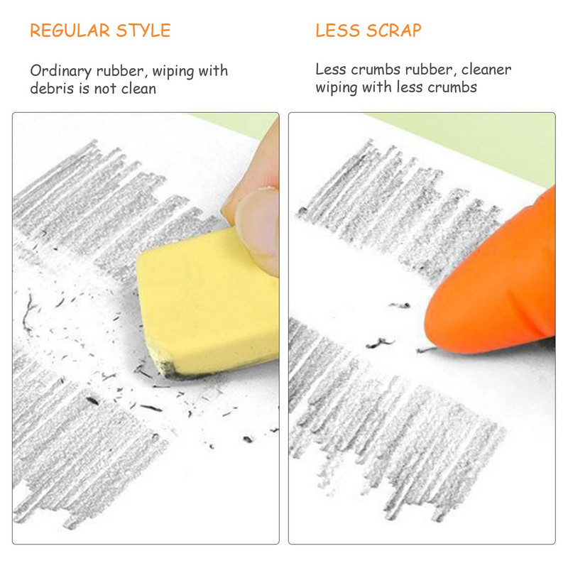 Big Mac Fruit sárgarépa radír Aranyos radír Tiszta és nyomtalan diákchip gumi kreatív levélpapír kézműves tároló