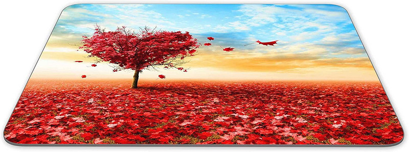 Artistic Love Field Heart Tree Egérpad csúszásmentes gumis egérpad - Játékokhoz használható Otthon Iskola Iroda Egérpad 9,5x7,9 hüvelykes