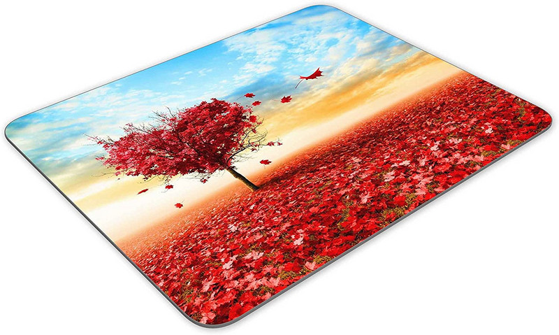Artistic Love Field Heart Tree Egérpad csúszásmentes gumis egérpad - Játékokhoz használható Otthon Iskola Iroda Egérpad 9,5x7,9 hüvelykes