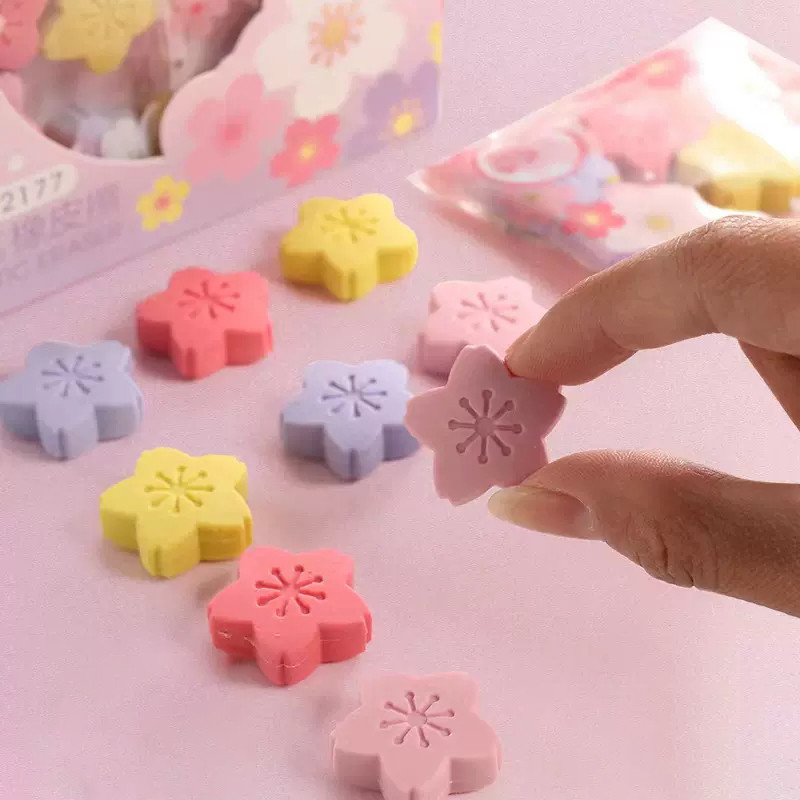 4db Romantikus Sakura Radír Kawaii Gumi ceruza radír gyerekeknek Koreai Írószerek Aranyos javítóeszközök Irodaszerek