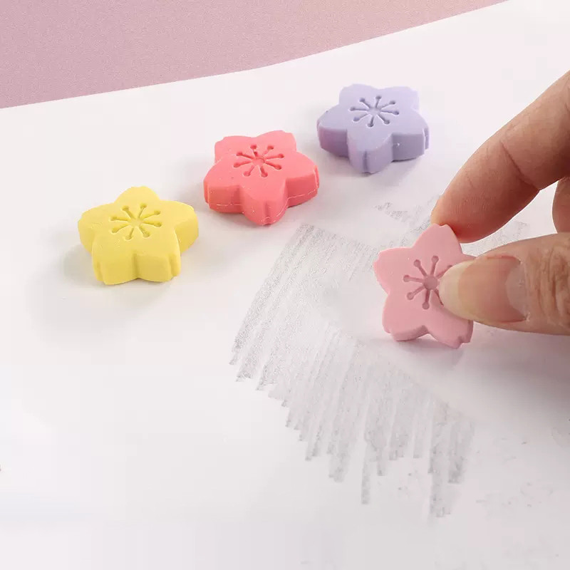 4db Romantikus Sakura Radír Kawaii Gumi ceruza radír gyerekeknek Koreai Írószerek Aranyos javítóeszközök Irodaszerek