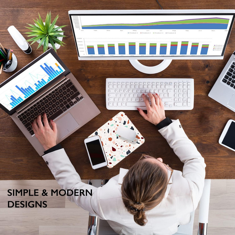 Terrazzo márvány egérpad akvarell prémium textúrájú egérpadok Design egérpad csúszásmentes gumitalp számítógépes egérpadok