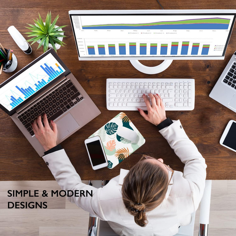 Tropical Leaves egérpad Akvarell prémium textúrájú egérpadok Design egérpad csúszásmentes gumitalp számítógépes egérpadok