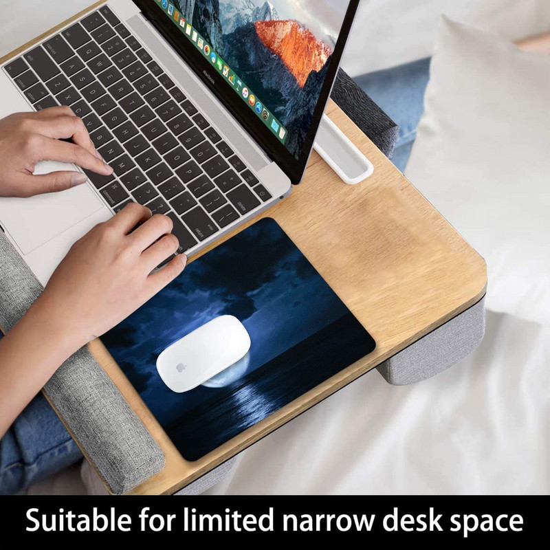 Dark Sky Moon egérpad számítógépes egérpad személyre szabott tervezésű irodai csúszásmentes gumi egéralátéttel, 9,5 x 7,9 hüvelykes