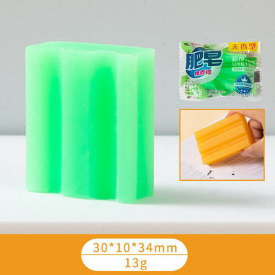 Kreatív 4 stílusú mini rajzfilm szappan radírok Puha, tartós ceruza radírok gyerekeknek, iskolásoknak, vicces papírjavító kellékek