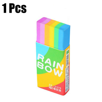 Kreatív aranyos 2B szivárvány radír tanulók hibajavító eszköze Tisztítsa meg nyom nélkül. Iskolai Kawaii írószer kellékek