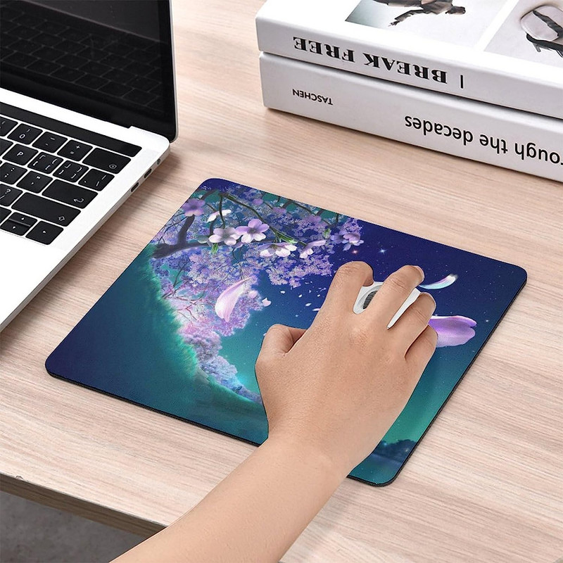 Cherry Blossom egérpad csúszásmentes számítógépes egéralátét Egérpad gumitalppal, irodai otthoni laptop számítógépes játékokhoz 25 * 30 cm