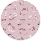 Sparkle Texture Glitterer Rose Gold Στρογγυλό Mouse Pad Χαριτωμένο gaming mouse mat Αδιάβροχο αντιολισθητικό ελαστικό βάσης Mousepad 7,9x0,12 ίντσες