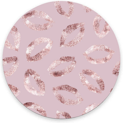 Sparkle Texture Glitterer Rose Gold Στρογγυλό Mouse Pad Χαριτωμένο gaming mouse mat Αδιάβροχο αντιολισθητικό ελαστικό βάσης Mousepad 7,9x0,12 ίντσες