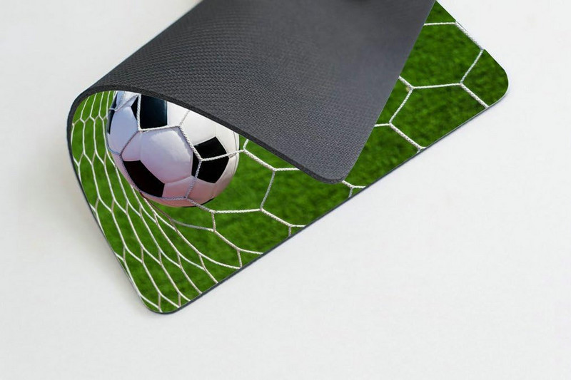 Ποδόσφαιρο Ποδόσφαιρο σε μοτίβο γκολ Gaming Mouse Pad Αντιολισθητικό Λαστιχένιο Mouse Pad Αδιάβροχο ποντίκι για φορητό υπολογιστή γραφείου 9,5X7,9 ιντσών